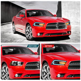 VLAND LED Headlights For Dodge Charger 2011-2014 RGB Style